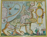 Leo Belgicus Pieter van der Keere, 1617 | De Nederlandsche leeuw