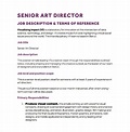 Art Director Job Description Template – 8+ Free Word, PDF Format Download!
