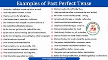 Past Perfect Tense Definition Useful Examples In