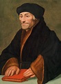 Hans Holbein the Younger | Portrait of Erasmus von Rotterdam with a ...