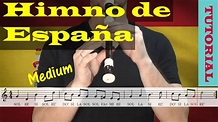 Himno de España - Tutorial flauta con partitura | Karaoke instrumental ...