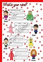 what´s your name? - ESL worksheet by soledad_grosso