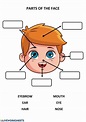 Parts Of The Face - Ficha interactiva | English activities for kids ...