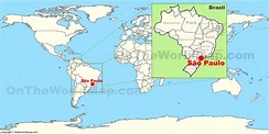 São Paulo on The World Map - Ontheworldmap.com