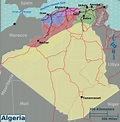 Grande mapa de regiones de Argelia | Argelia | África | Mapas del Mundo