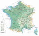 Relief And Road Map Of France France Relief And Road Map | Images and ...