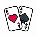 cartas de póquer de casino con corazones 2660627 Vector en Vecteezy