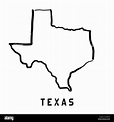Mapa de Texas - esquema simplificado suave de estado de los EE.UU. mapa ...