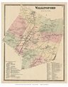 Wallingford, Connecticut 1868 Old Town Map Reprint - New Haven Co ...
