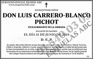 Luis Carrero-Blanco Pichot | ESQUELAS ABC
