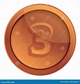 Bronze Medal Icon, Cartoon Style Stock Vector - Illustration of medal ...