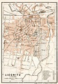 Old map of Legnica (Liegnitz) in 1911. Buy vintage map replica poster ...