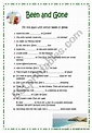 BEEN AND GONE - ESL worksheet by aldonza