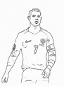 Dibujos de Cristiano Ronaldo para Colorear - Dibujos-Online.Com