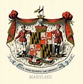 Usa Flag, Coat Of Arms, Red White Blue, State Art, Maryland, American ...