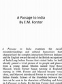 A Passage To India | PDF