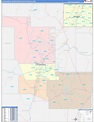 Albuquerque, NM Metro Area Wall Map Color Cast Style by MarketMAPS ...