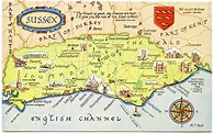 Postcard map of Sussex - a photo on Flickriver