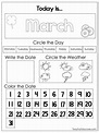 12 Printable Preschool Calendar Worksheet Pages. Month Day - Etsy ...