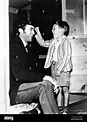 GREGORY PECK with his oldest son JONATHAN PECK on set dressing room ...