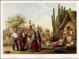 Lienzo Tela Grabado Trajes Mexicanos Casimiro Castro 1855 - $ 750.00 en ...
