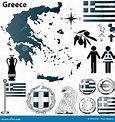 Mapa Politico De Grecia Ilustracion Del Vector Ilustracion De Griego Images