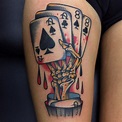 Dead Mans Hand Tattoo, Tattoo Hand, Playing Card Tattoos, Playing Cards ...
