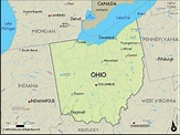 Geographical Map of Ohio and Ohio Geographical Maps