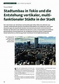 Stadtumbau in Tokio und die Entstehung vertikaler, multifunktionaler ...