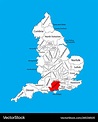 Map hampshire south east england united kingdom Vector Image