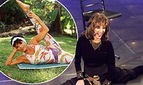 Joan Collins, 90, in throwback snaps of her in the SPLITS