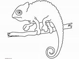 Dibujos de camaleón para colorear