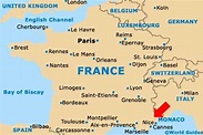 Tô indo para a França: NICE - no mapa da França