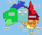 The continent of Australia, but divided into multiple countries like ...