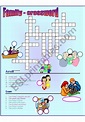 Family crossword - ESL worksheet by maayyaa