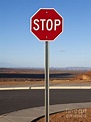 Stop Sign In The Desert Photograph by Paul Edmondson