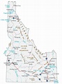 Idaho State Map - Places and Landmarks - GIS Geography