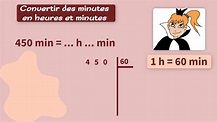 Convertir des minutes en heures et minutes - Exercice résolu - YouTube