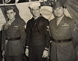 Three of the surviving Iwo Jima flag raisers Pfc. Ira Hayes, PhM2c John ...