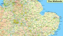 The Midlands Map - Ontheworldmap.com