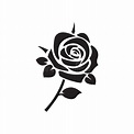 Flat black rose icon. Simple flat black rose icon vector , #SPONSORED ...