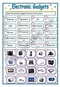 Electronic Gadgets - Matching - ESL worksheet by dingjai