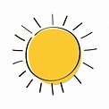 icono de estilo de dibujo de mano de sol de verano 2566928 Vector en ...