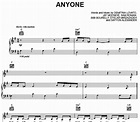 Demi Lovato - Anyone Free Sheet Music PDF for Piano | The Piano Notes
