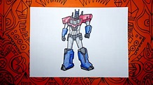 Aprende a dibujar a Optimus Prime de Transformers paso a paso - YouTube