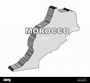 Esquema 3D Mapa de Marruecos Fotografía de stock - Alamy