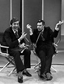 Eric Idle as David Frost Dan Aykroyd as Richard Nixon during 'The Nixon ...