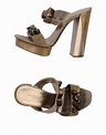 Donna Karan New York Sandals in Gold | Lyst