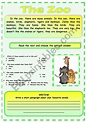 READING : The Zoo - ESL worksheet by sruggy