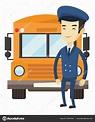 Imágenes: animadas de conductor de autobus | Ilustración de vector de ...